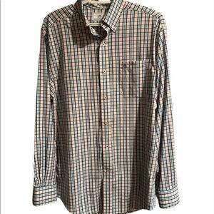 Southern Tide Button Up Plaid Shirt Size Medium